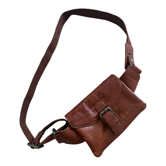 Spikes & Sparrow Brown Leather Crossb ody Waist Fanny Travel Boho Bag - Picture 4 of 10